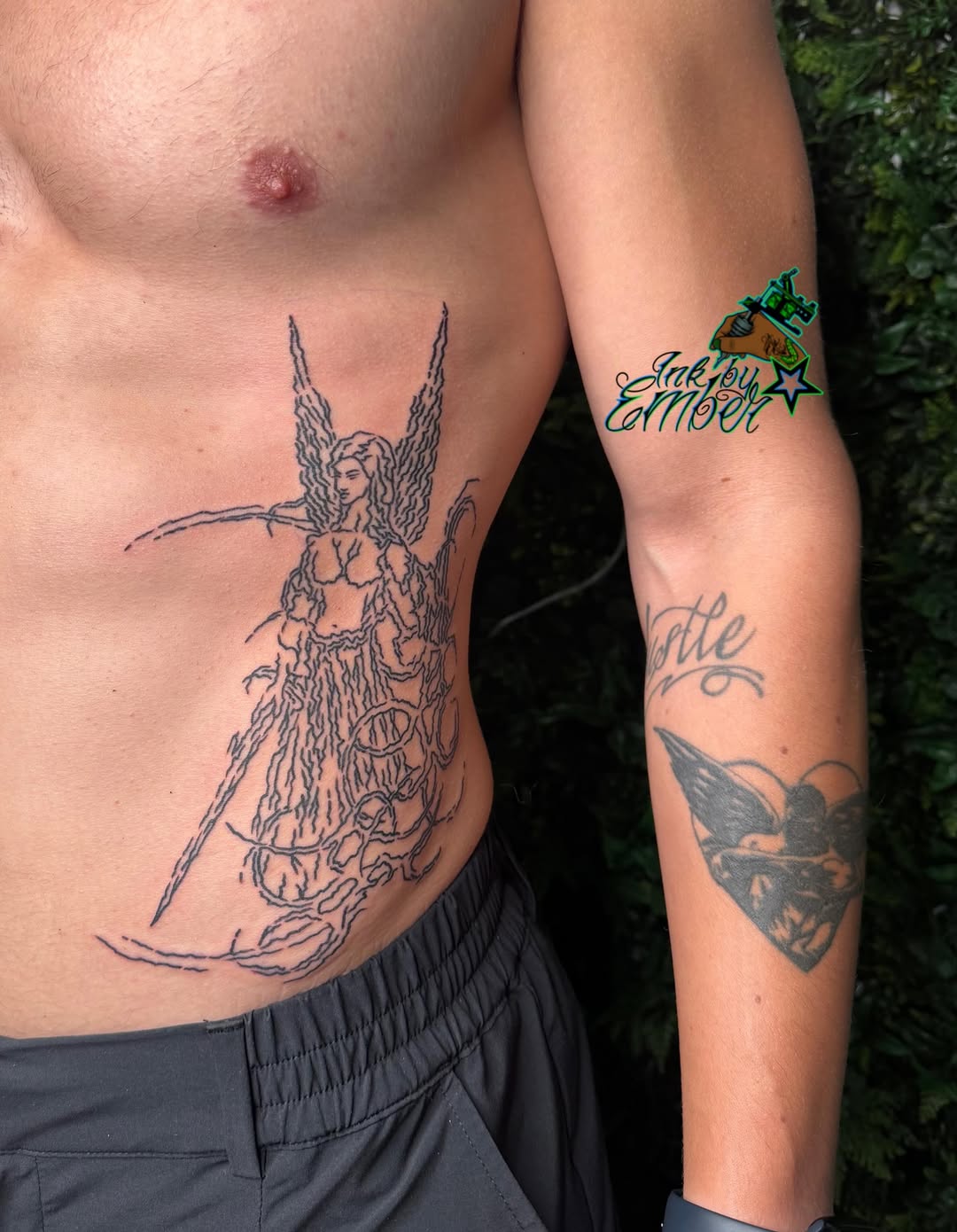 Tattoo by @inkbyember — fine_line, black_and_grey