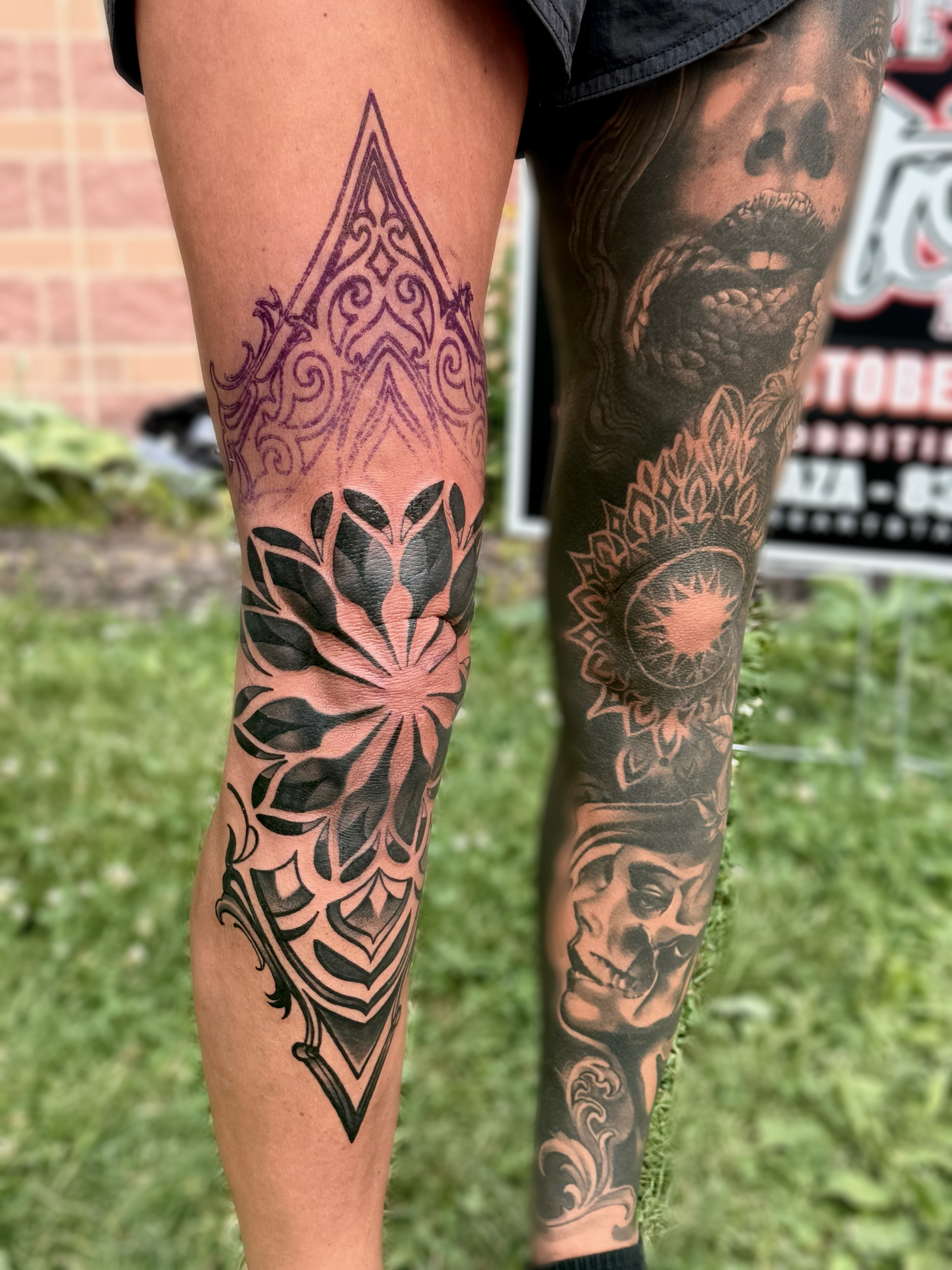 Tattoo by @jamycarlton_ — geometric, black_and_grey