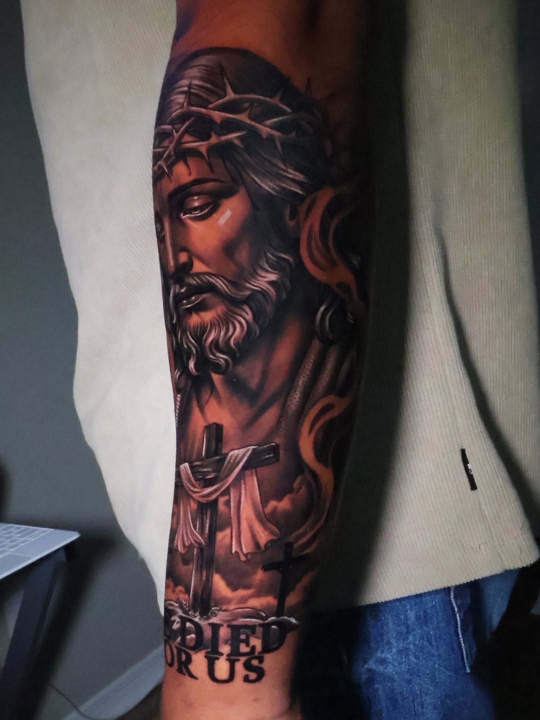 Chicano tattoo on the forearm by Angels tattoo