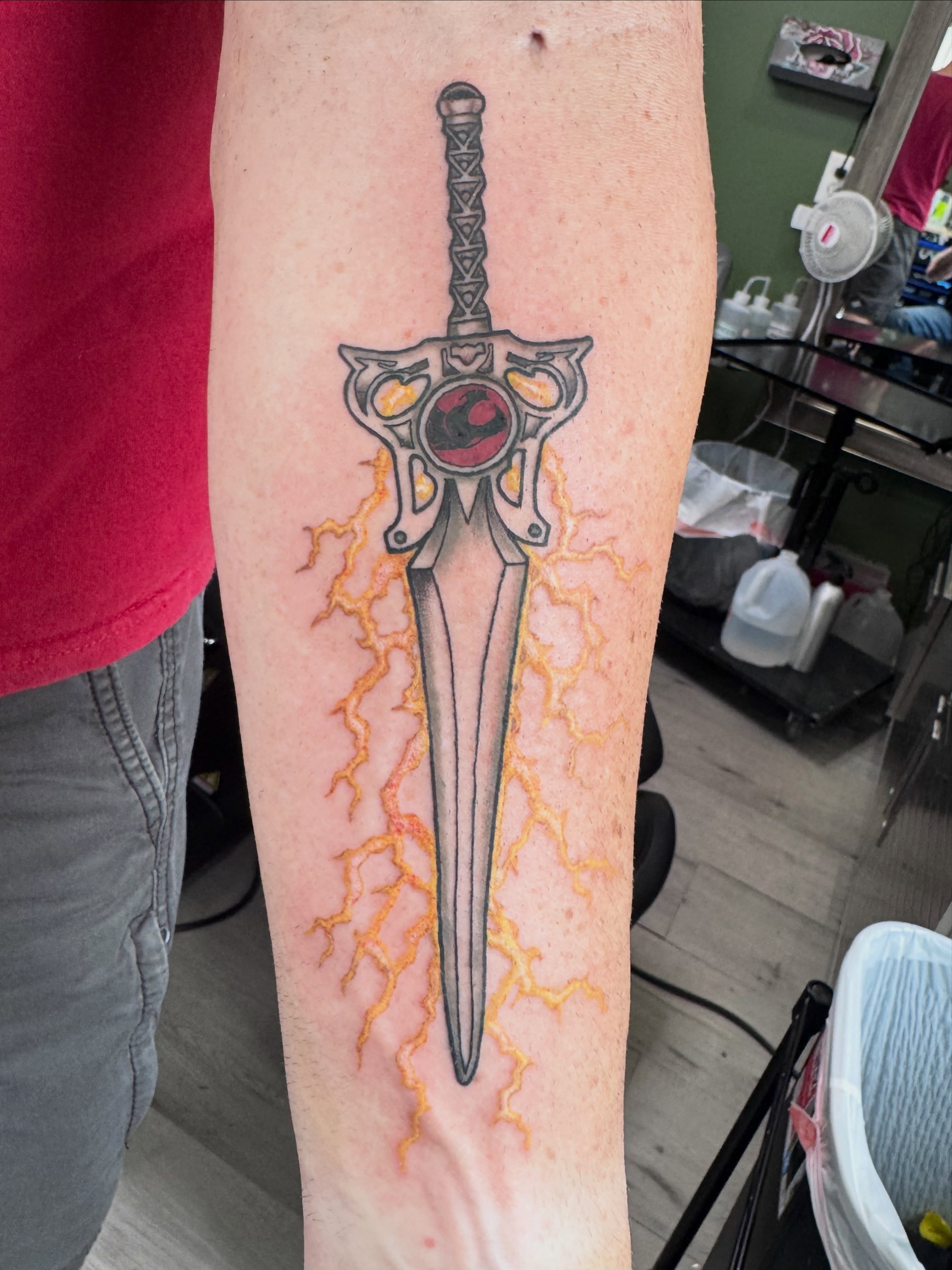 Tattoo by @brandonspindlertattoos — realism, geometric