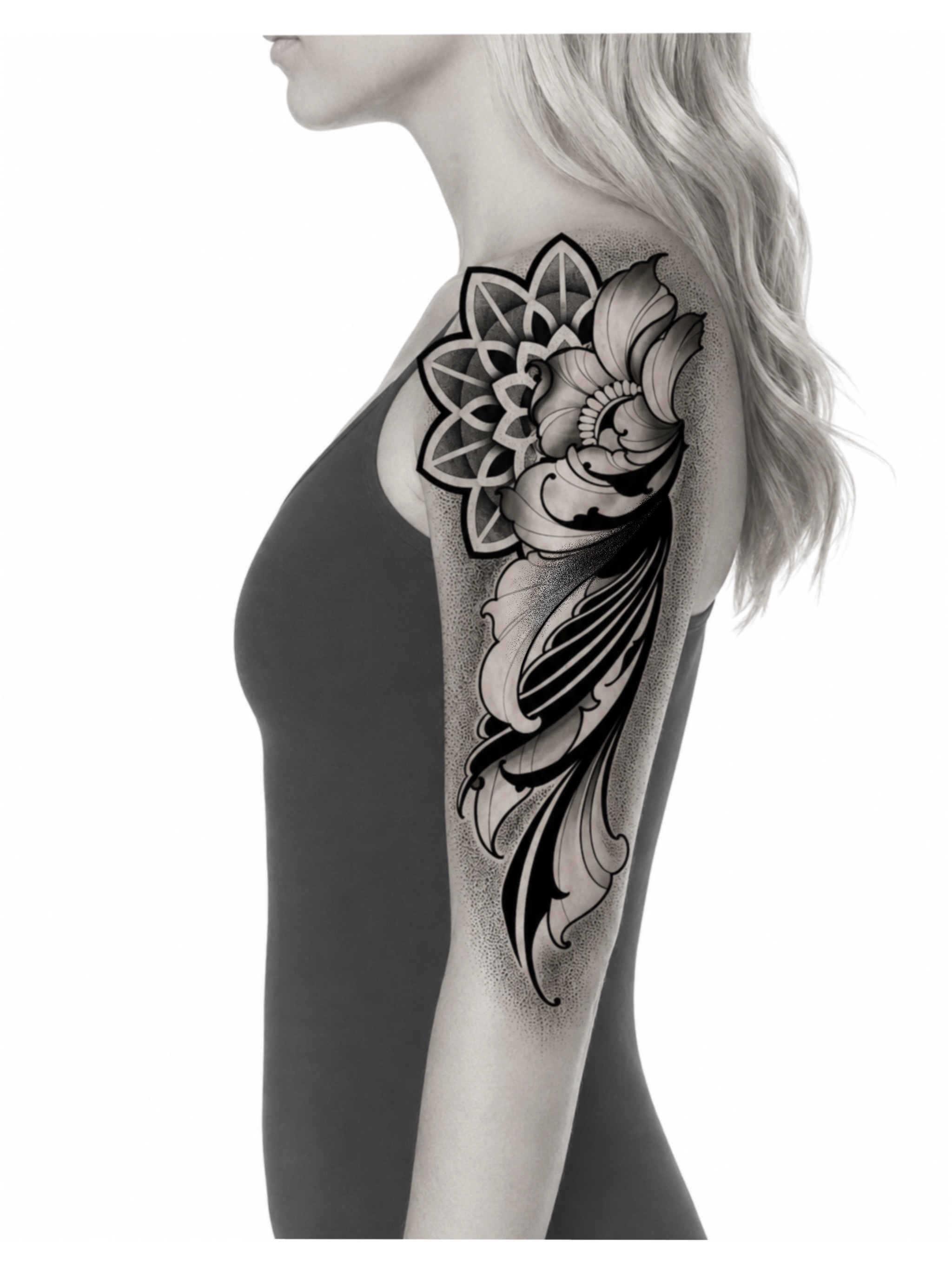 Tattoo by @sebastianinkk — dotwork, black_and_grey