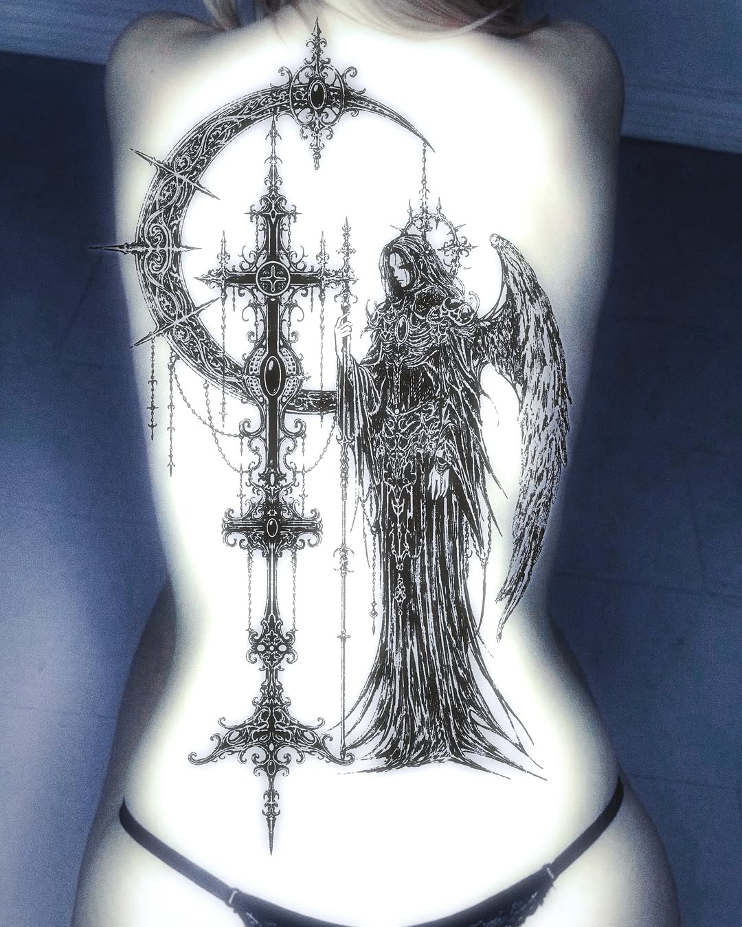 Tattoo by @leexitt — black_and_grey, dark_realism