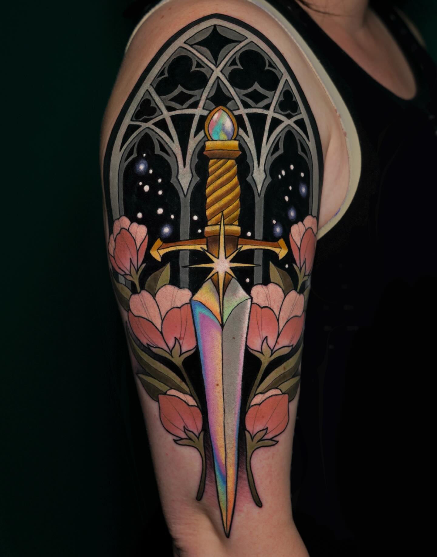 Tattoo by @sketchbrooke_ — geometric, illustrative