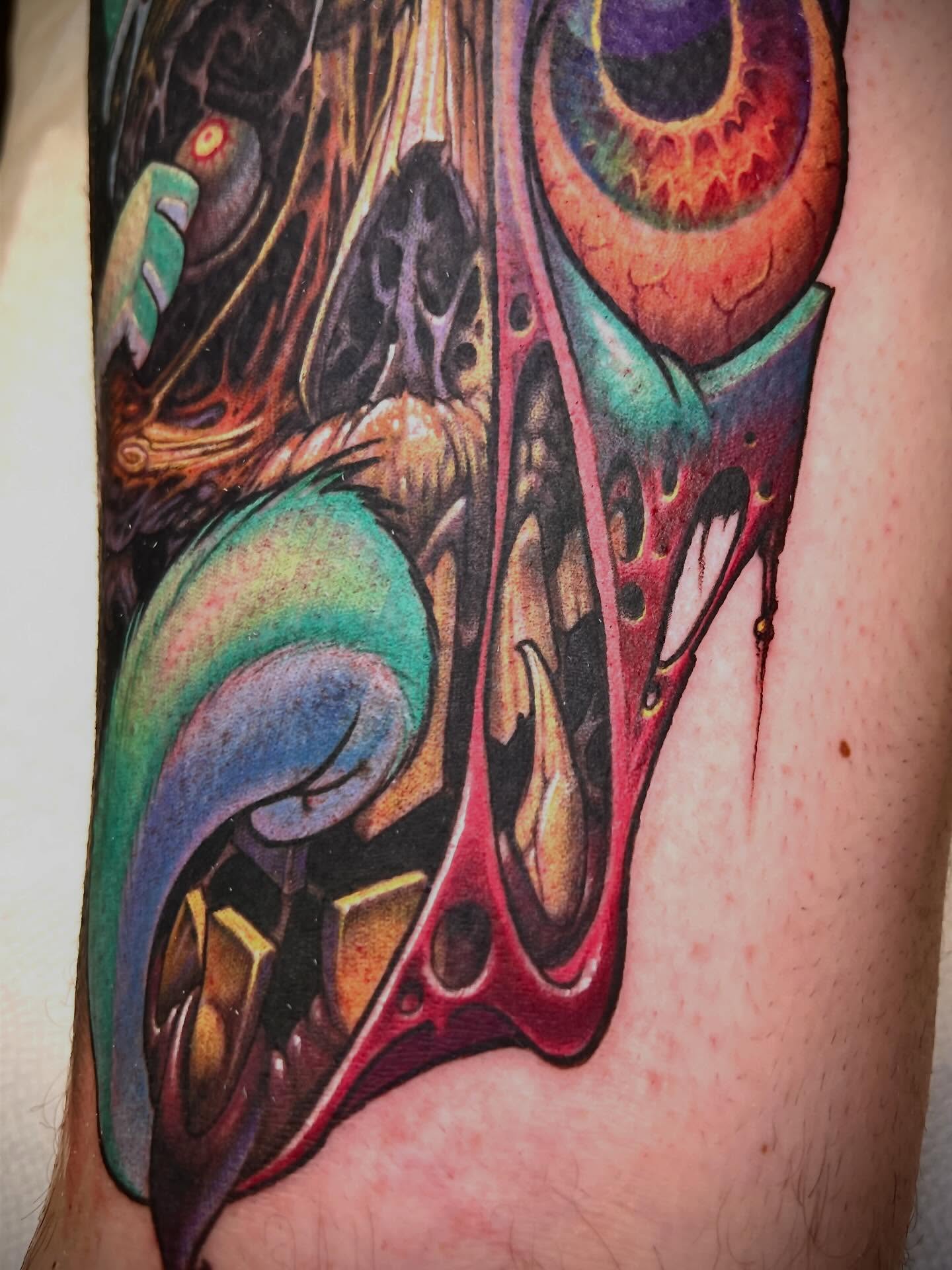Tattoo by @jessesmithtattoos — geometric, surrealism