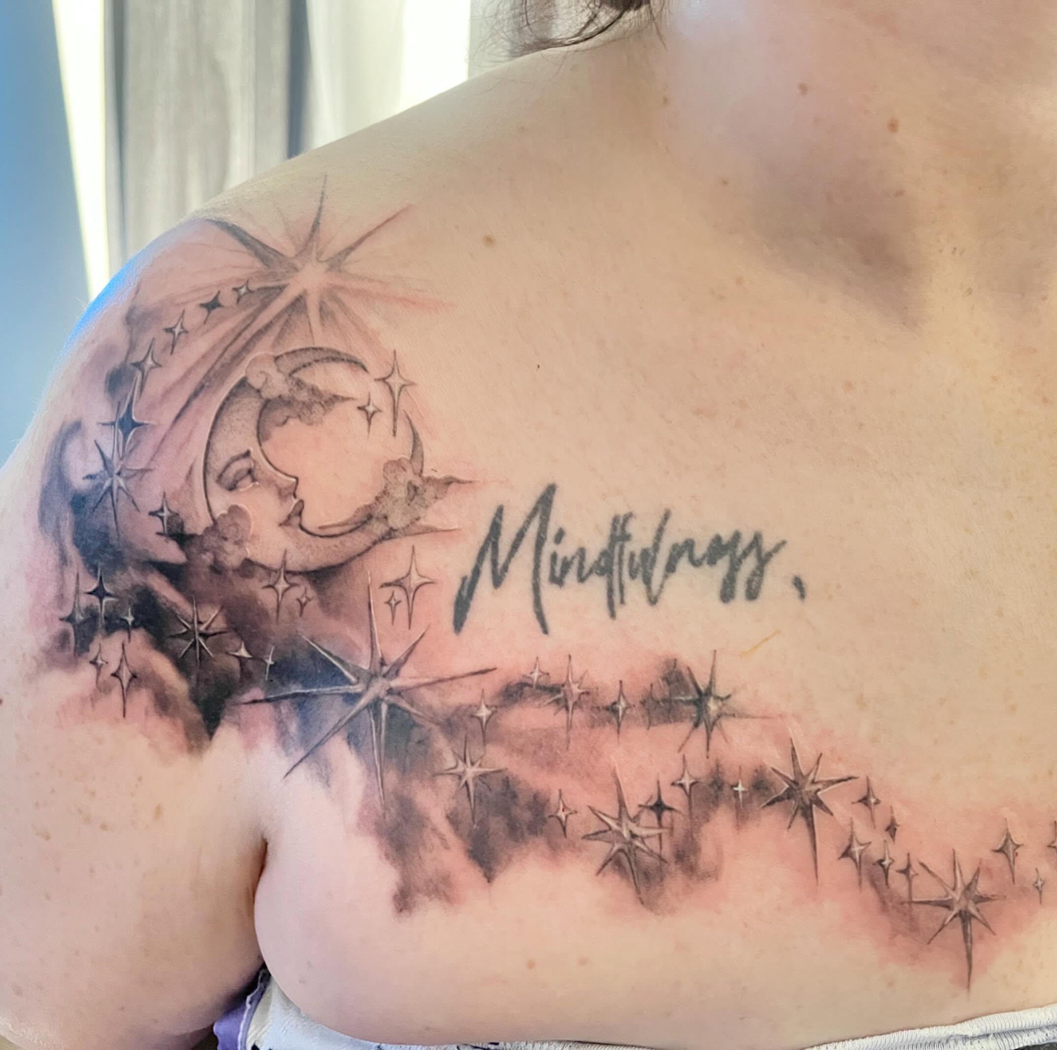 Tattoo by @blaires_art — black_and_grey
