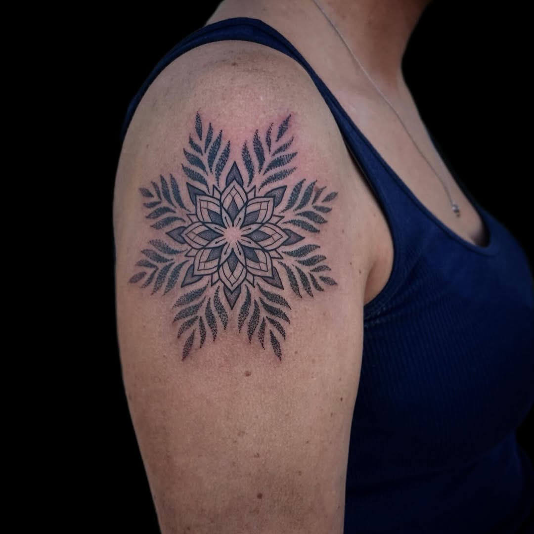 Tattoo by @tat2gh0ul — geometric, dotwork