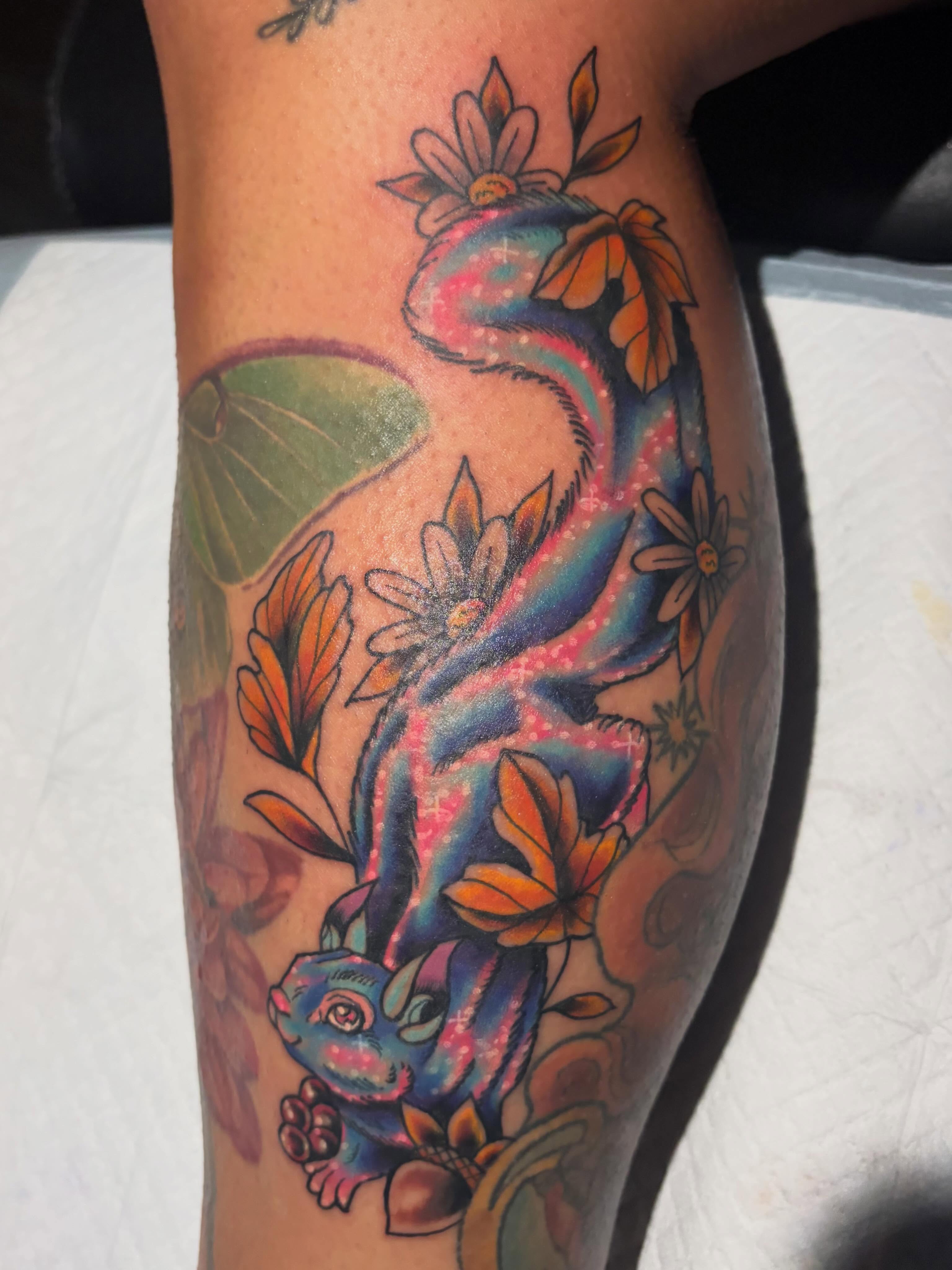 Tattoo by @haileyhermo — american_traditional, dotwork