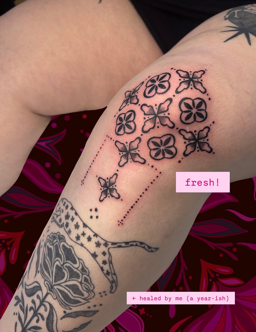 Geometric floral pattern ignorant tattoo on the forearm by ❆ minneapolis tattoo artist ❆