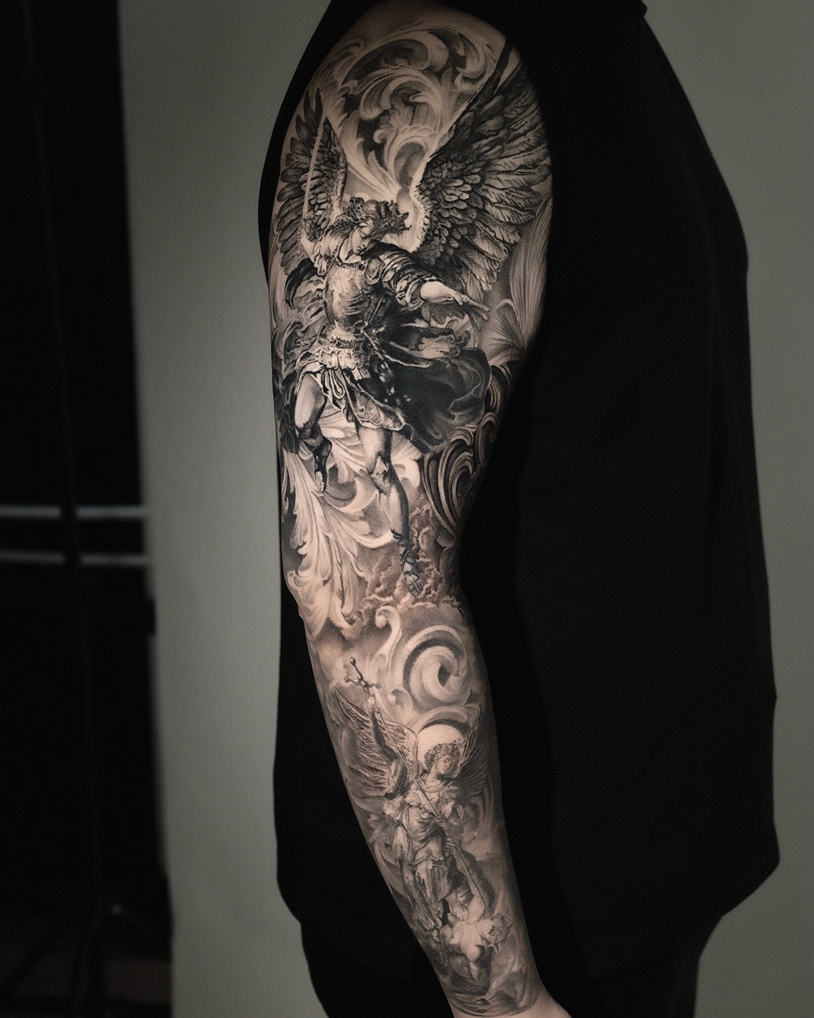 Tattoo by @tattooer_amu — black_and_grey, realism