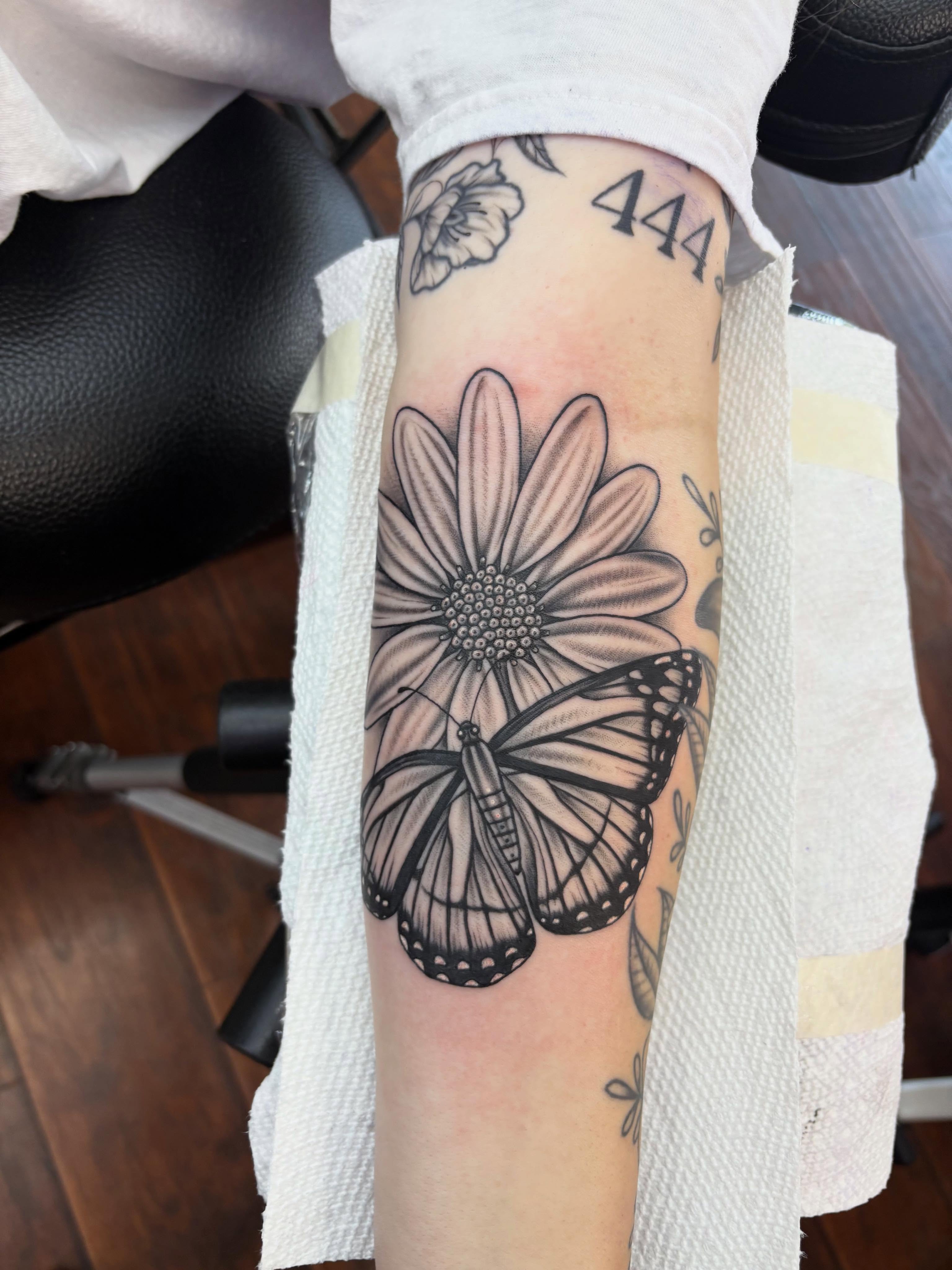 Tattoo by @skyecaliforniaink — black_and_grey, realism
