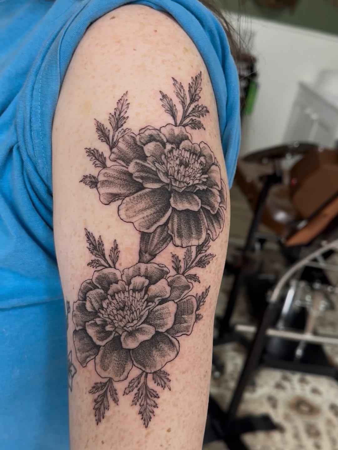 Tattoo by @lex_tatt — black_and_grey, dotwork