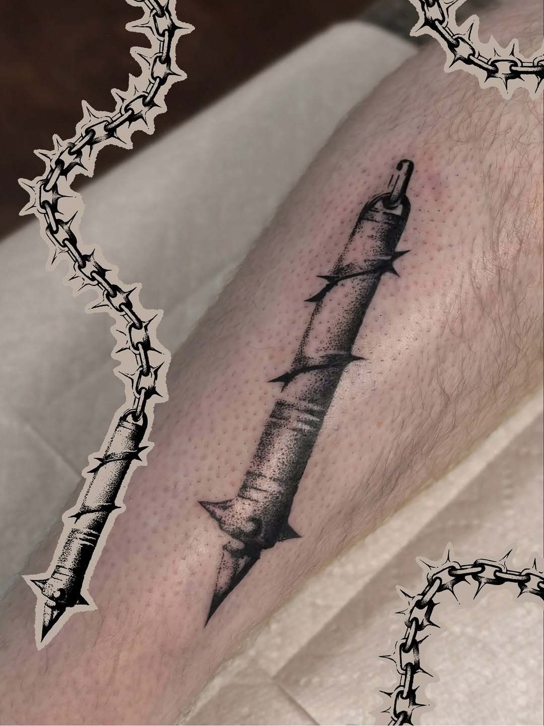 Tattoo by @laikatats — black_and_grey, dotwork