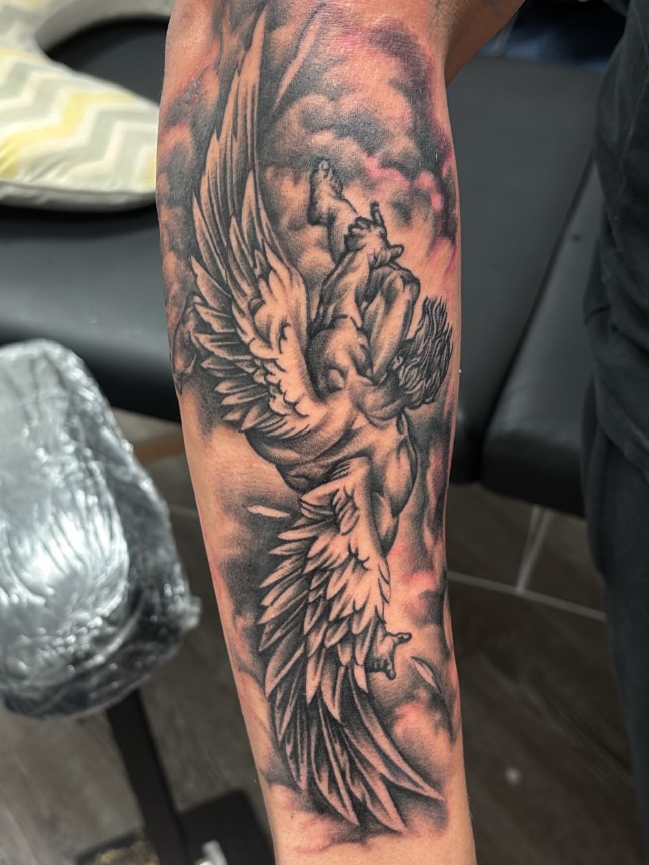 Tattoo by @jesusmunster — realism, black_and_grey