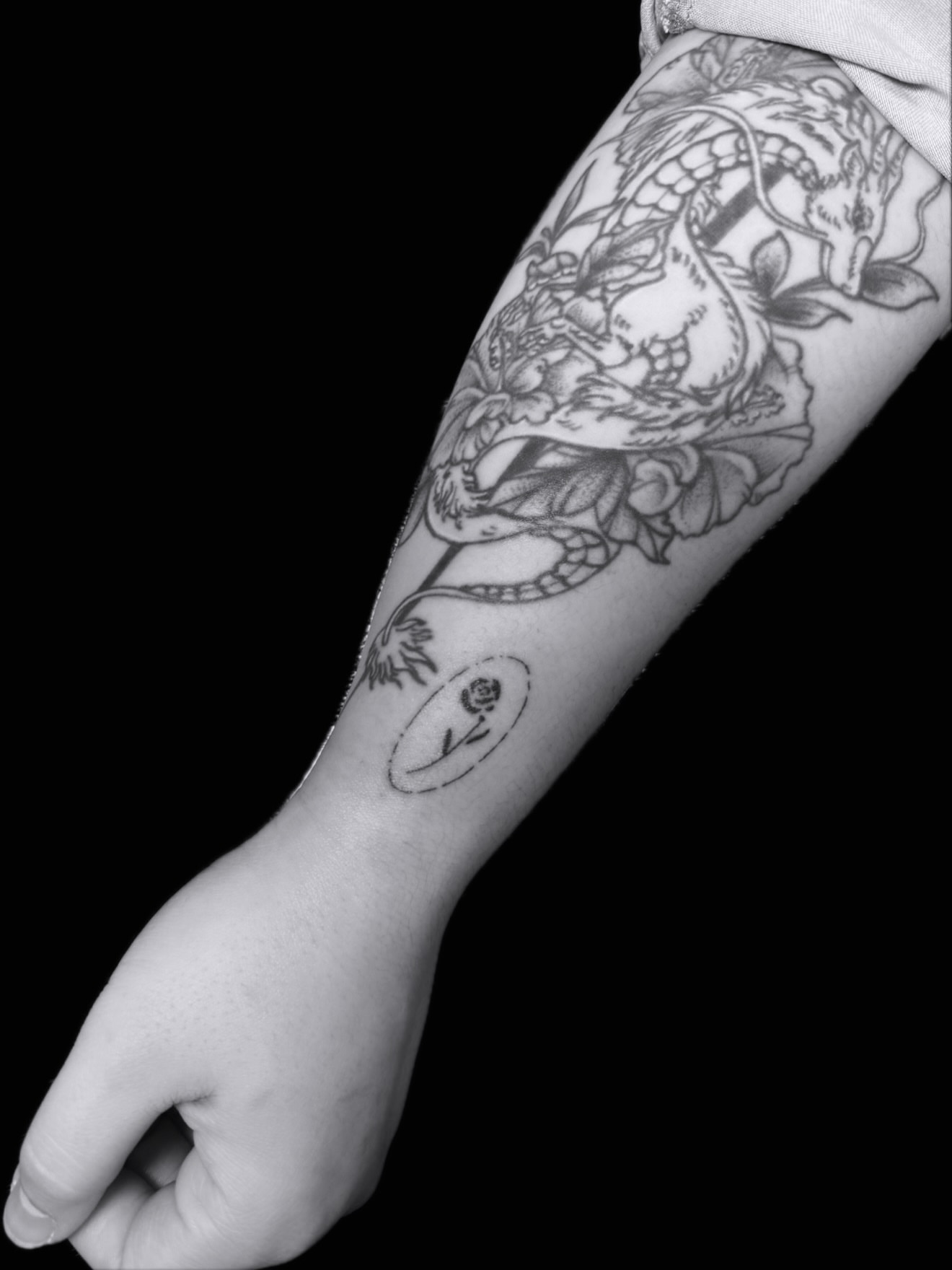Tattoo by @tiff_for_tatts — american_traditional, black_and_grey