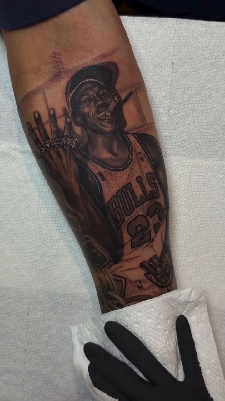 Tattoo by @winonataylortattoos — realism, black_and_grey