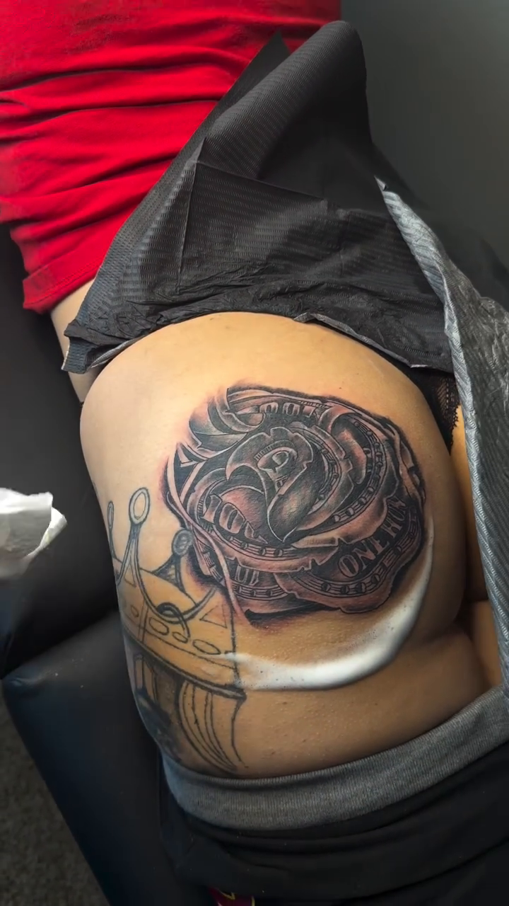 Tattoo by @tattoosbymyles — black_and_grey, realism