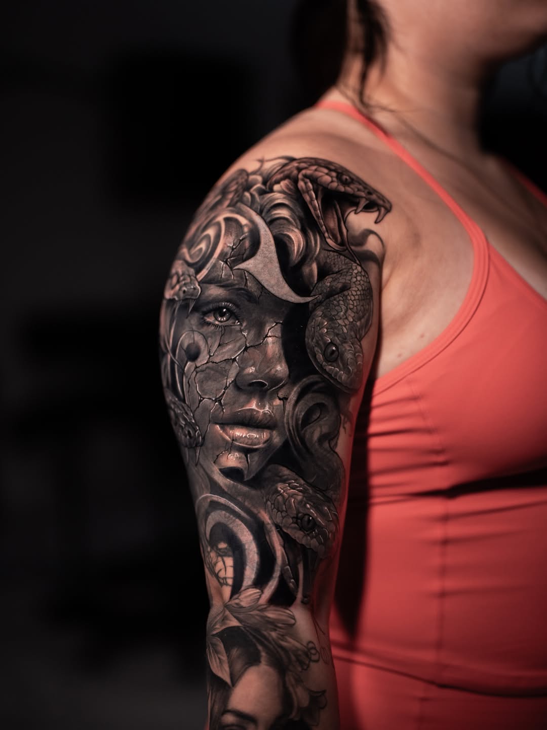 Tattoo by @andretattoostx β realism, black_and_grey