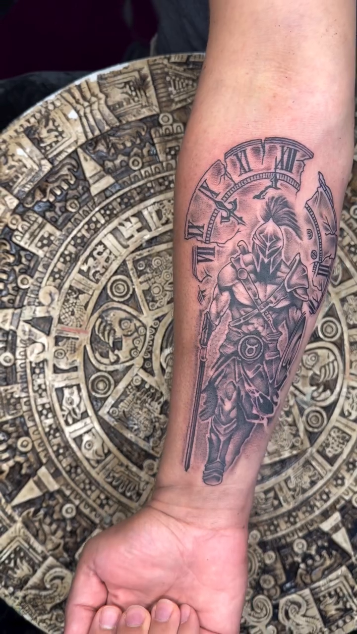 Tattoo by @tattoosbymyles — black_and_grey, realism