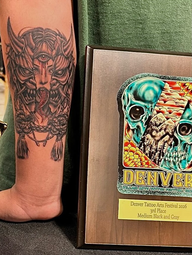 Tattoo by @dramazink — dark_realism, black_and_grey