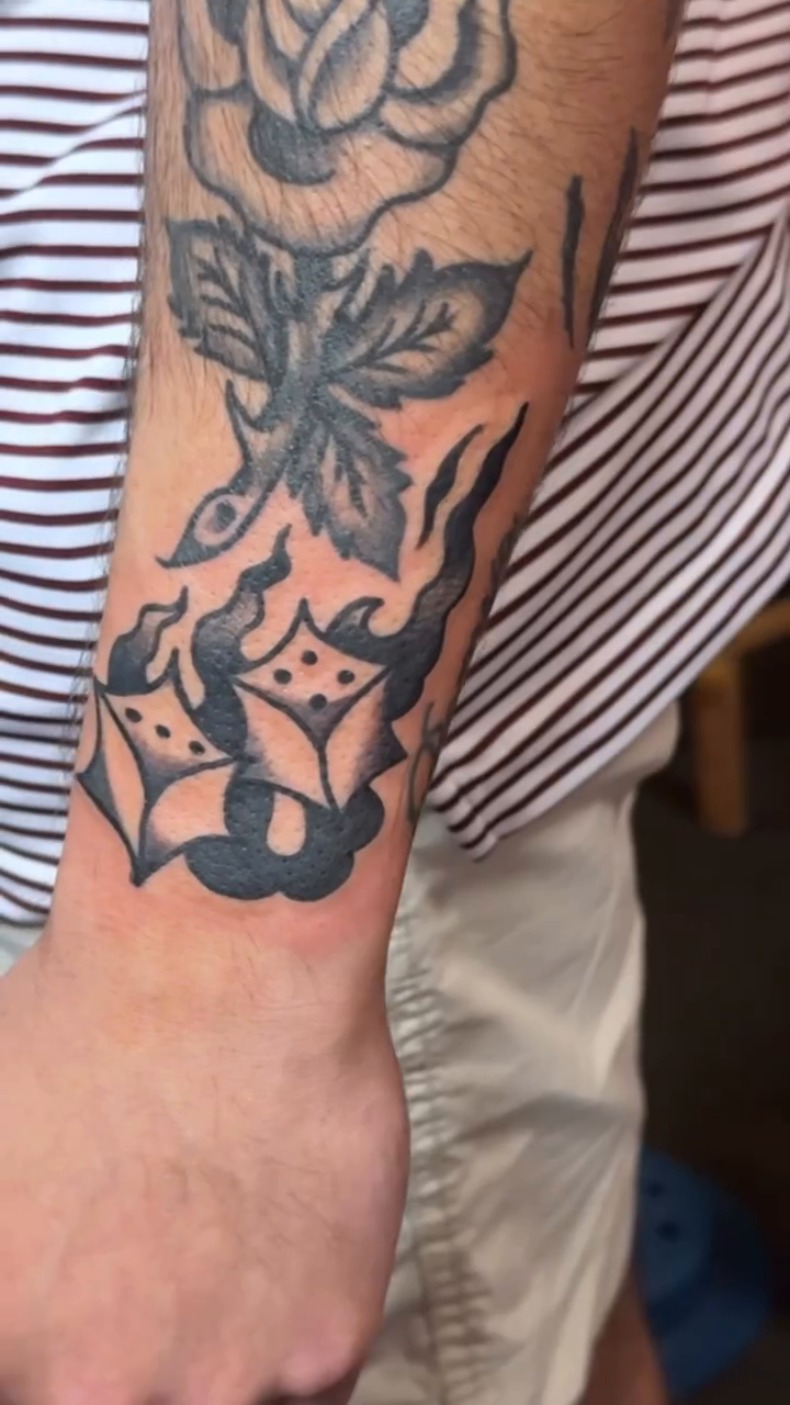Tattoo by @davidbydave — black_and_grey, chicano