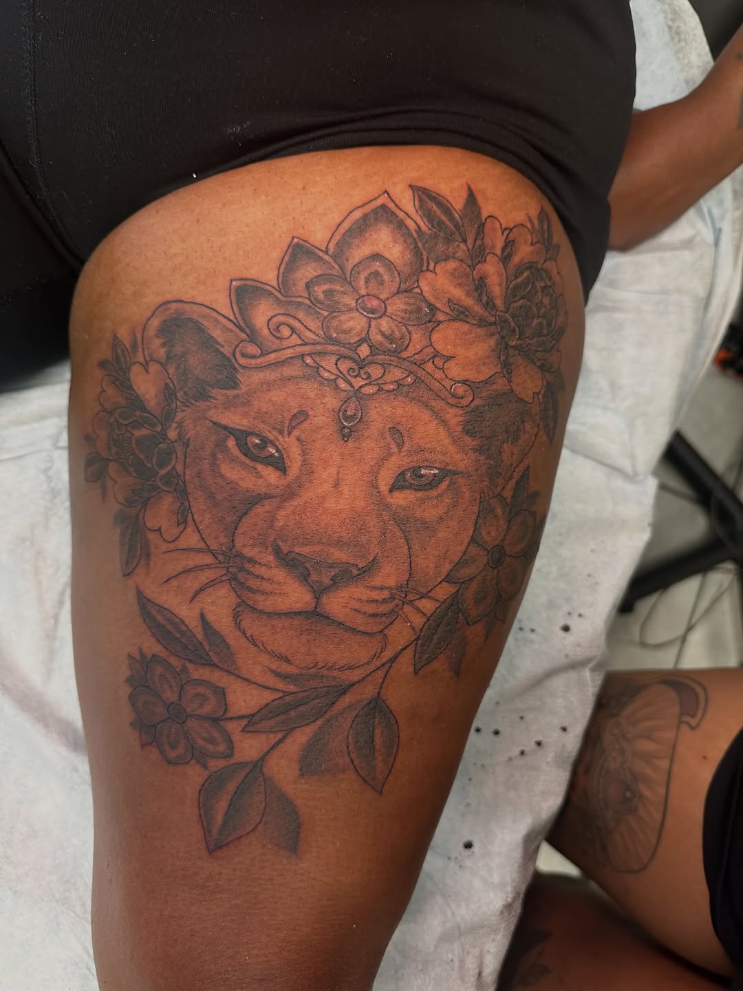 Tattoo by @mialaynetattoo — realism, black_and_grey