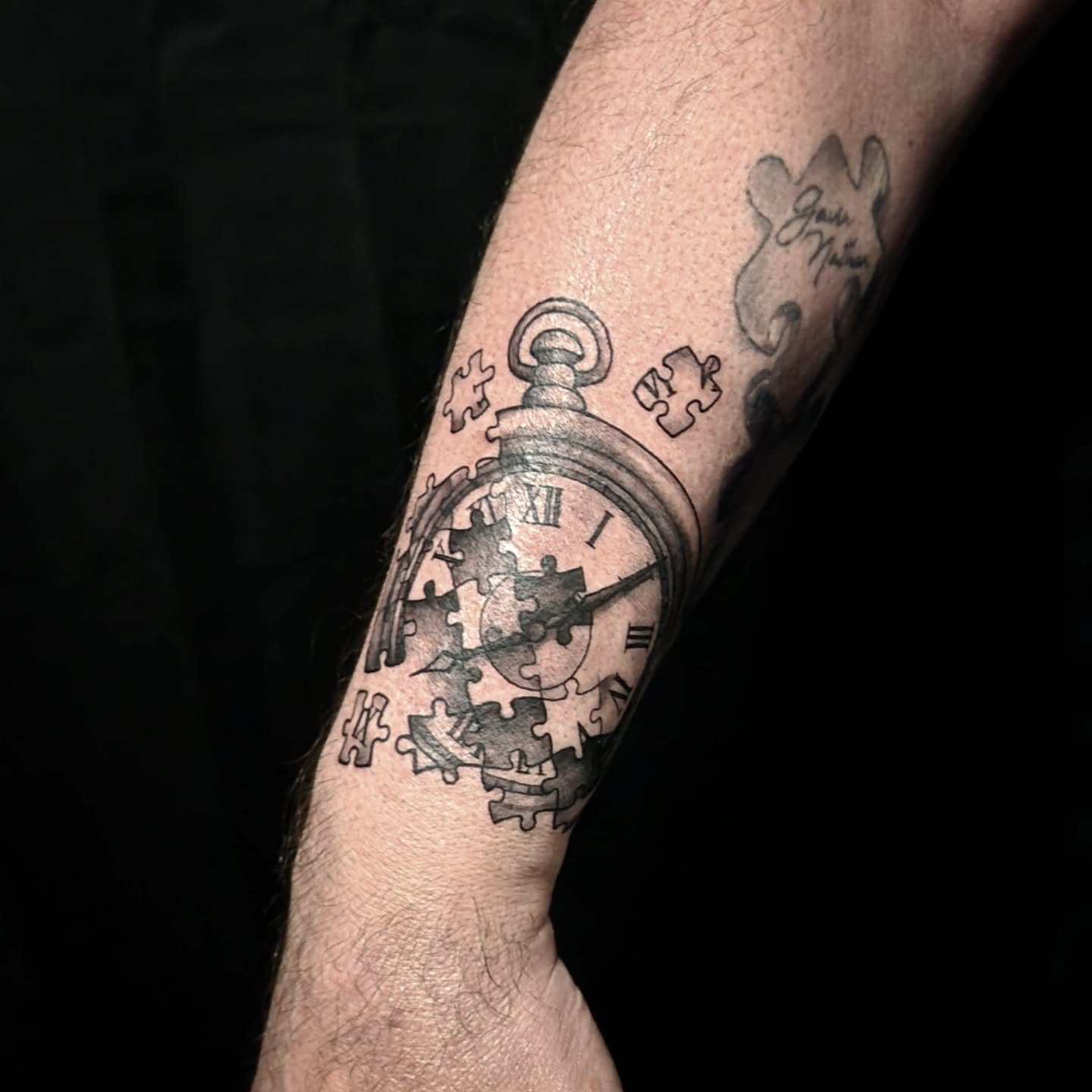 Tattoo by @arthurshail — black_and_grey