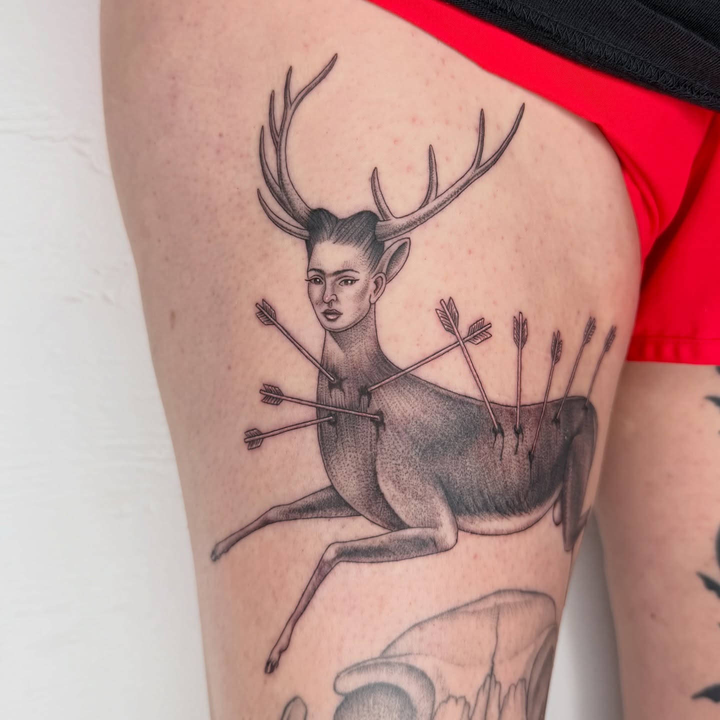 Tattoo by @sailorose_ — black_and_grey, realism