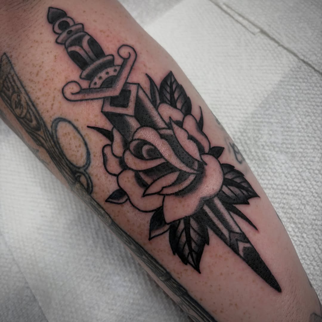 Tattoo by @joel.graytattoos — american_traditional, black_and_grey