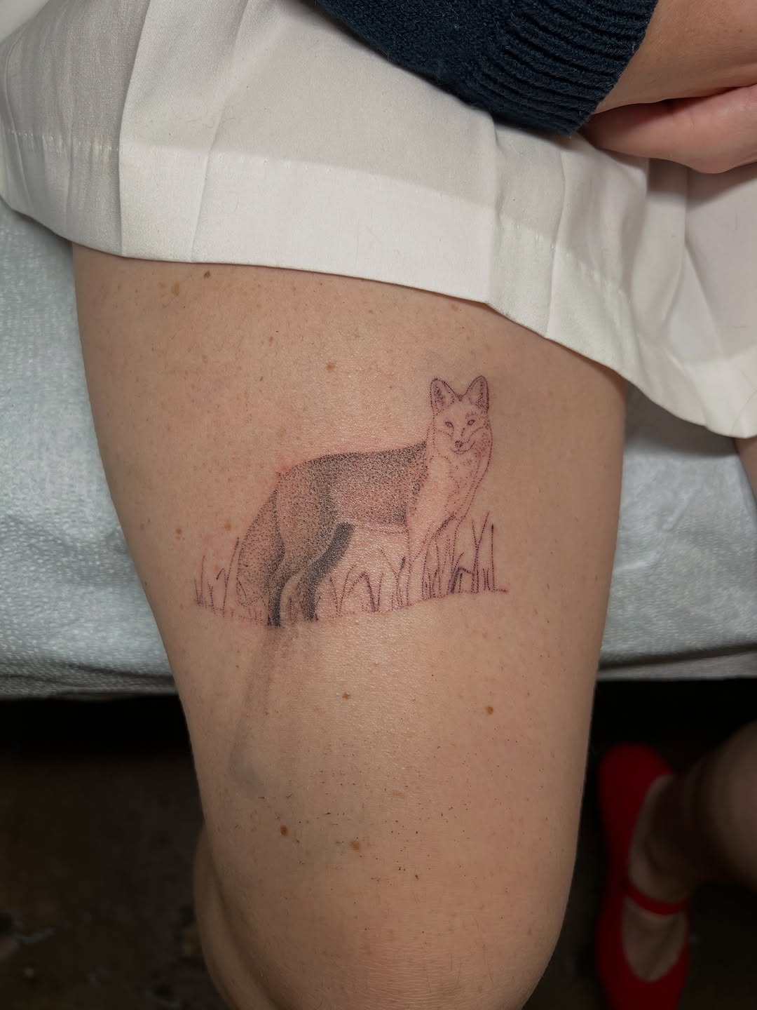 Tattoo by @thankyouforpoking — dotwork, fine_line