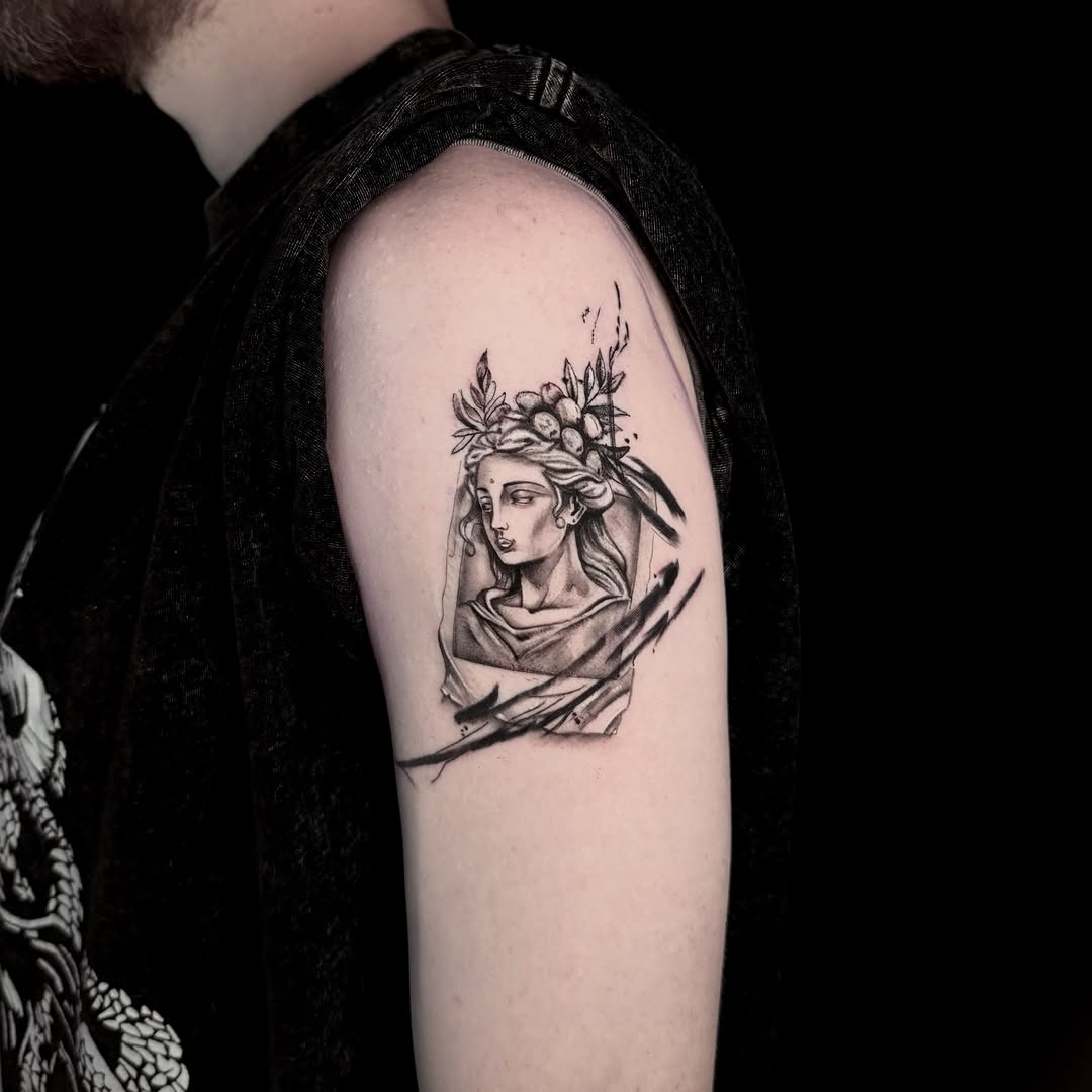 Realism tattoo on the forearm by Alex Cantor