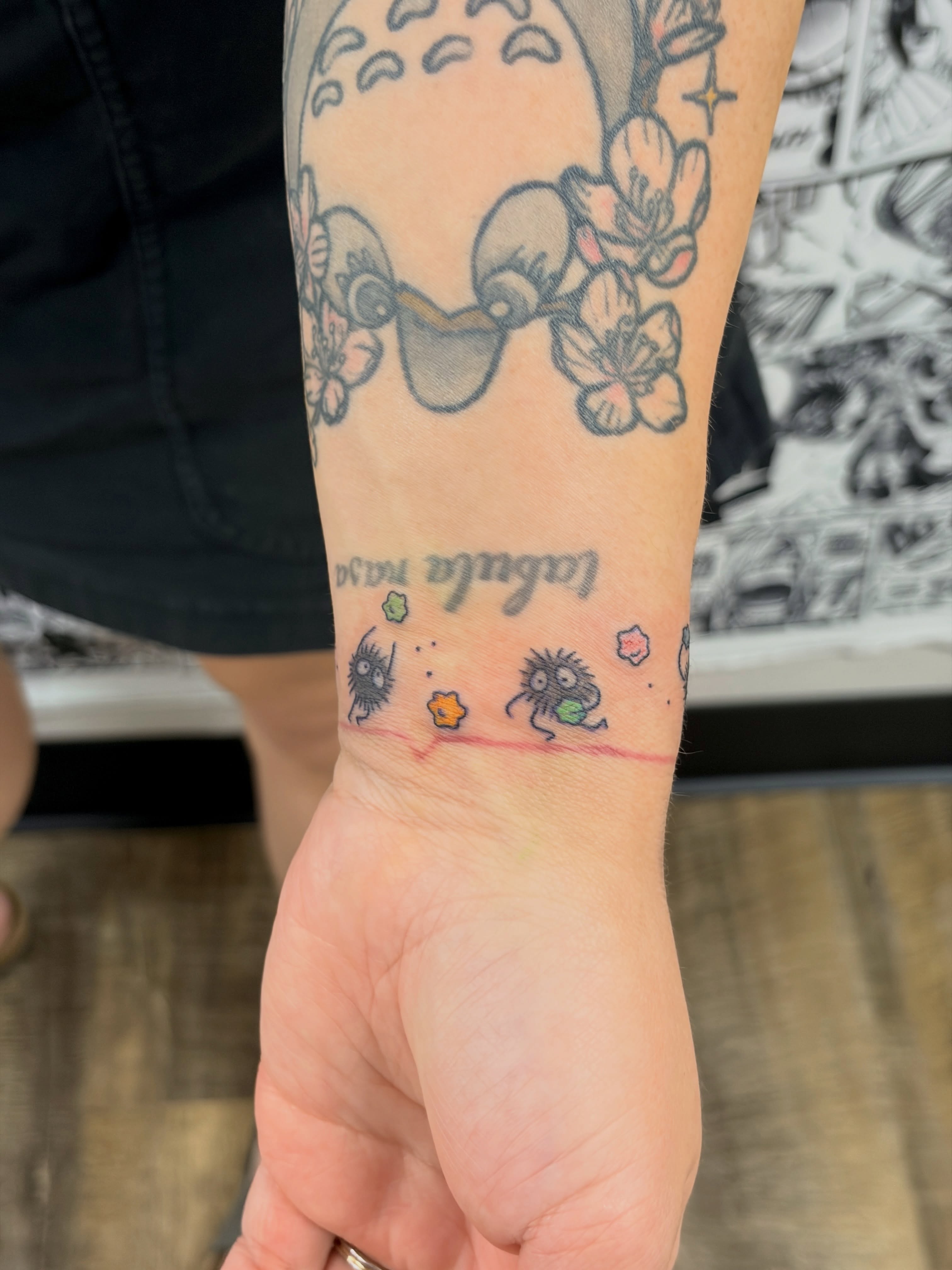 My neighbor totoro anime tattoo on the forearm by Chris, Cleveland, Ohio
