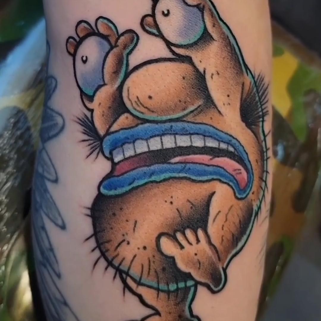 Tattoo by @splitdoeswork — dotwork