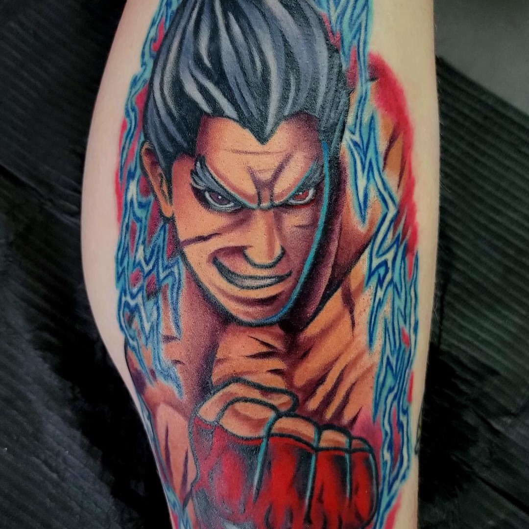 Tattoo by @splitdoeswork — anime
