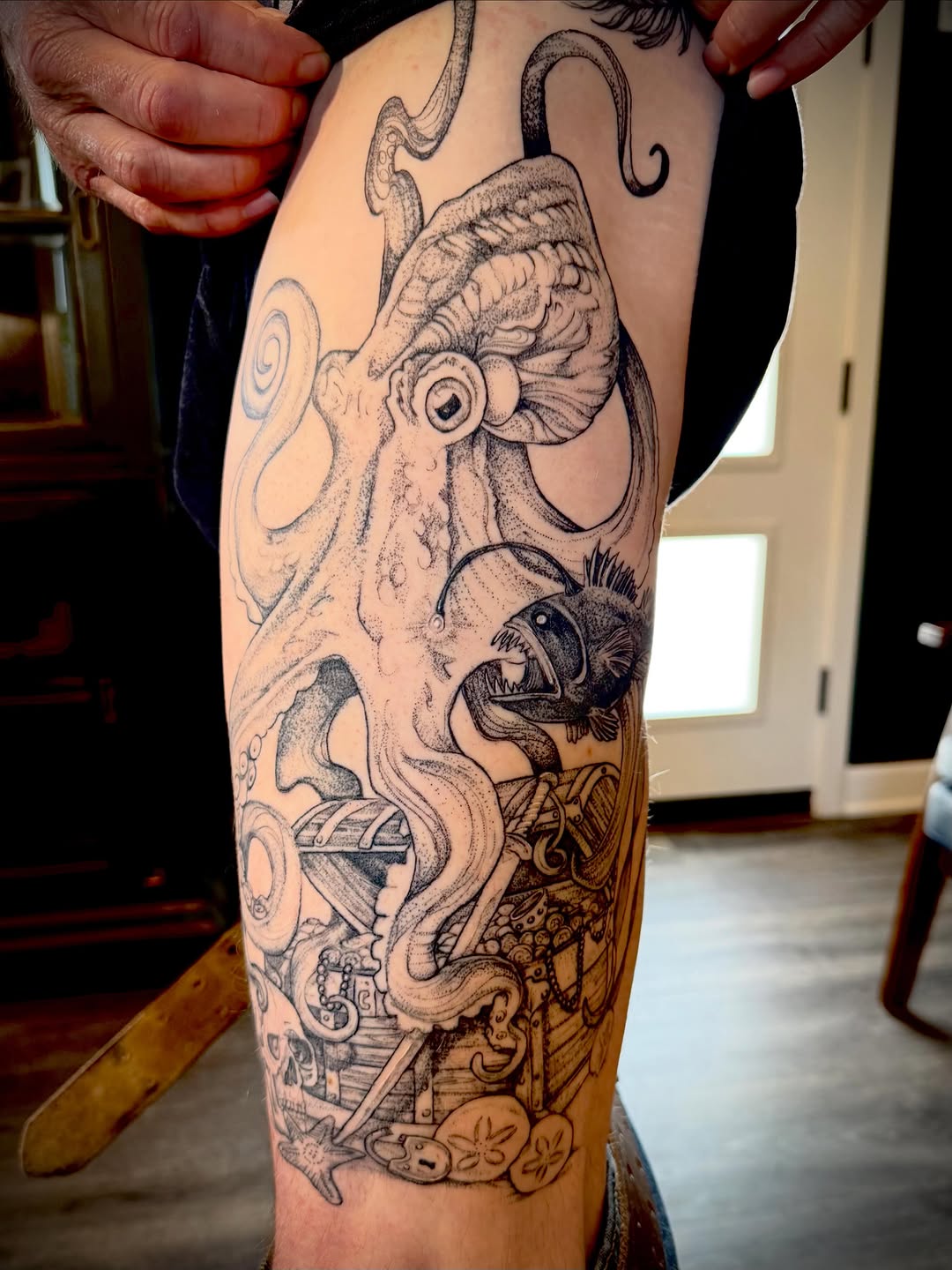 Tattoo by @christen_wolfe — black_and_grey, realism