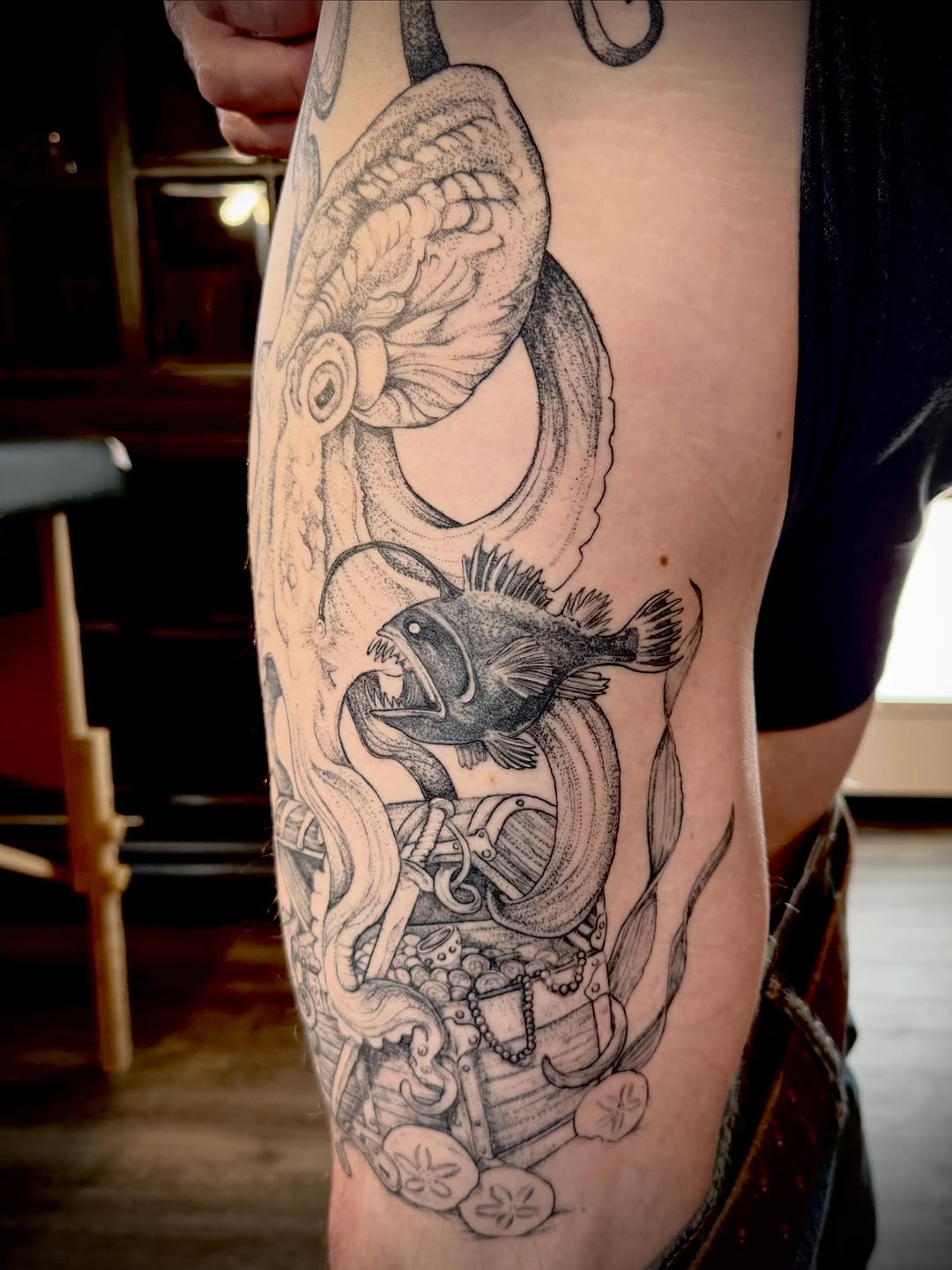 Tattoo by @christen_wolfe — black_and_grey, realism
