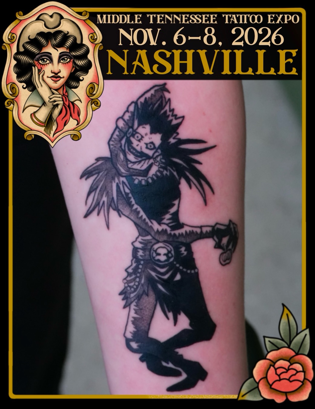 Tattoo by @someonesweirdsister โ blackwork, anime