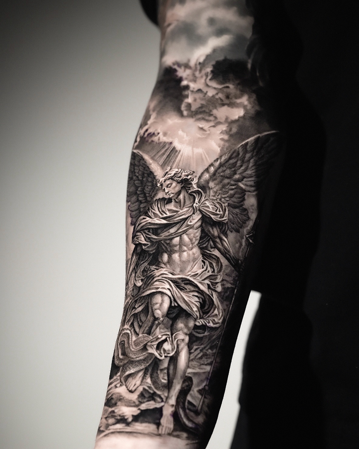 Tattoo by @tattooer_amu — black_and_grey, realism
