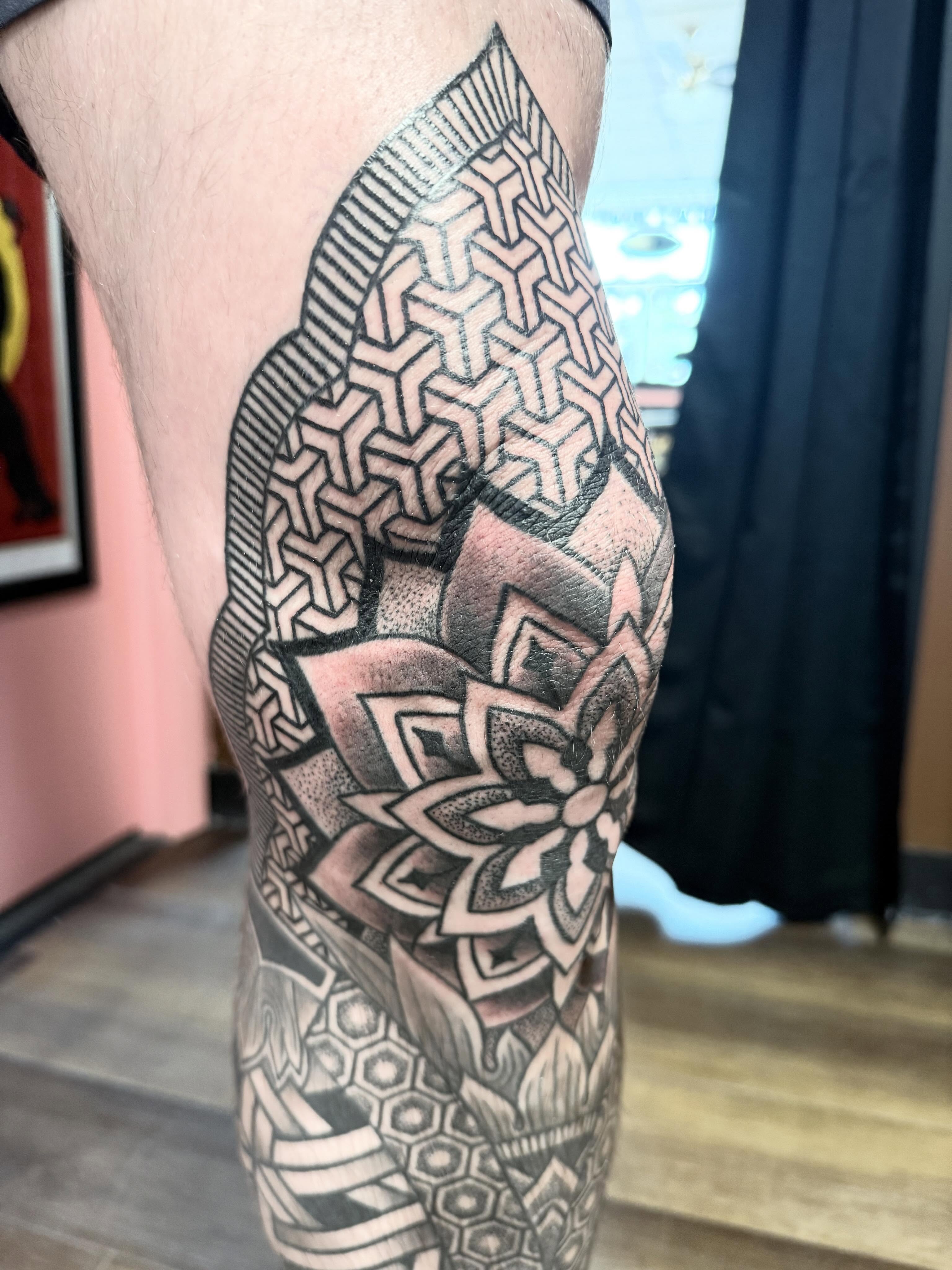Tattoo by @timothykenee — geometric, black_and_grey