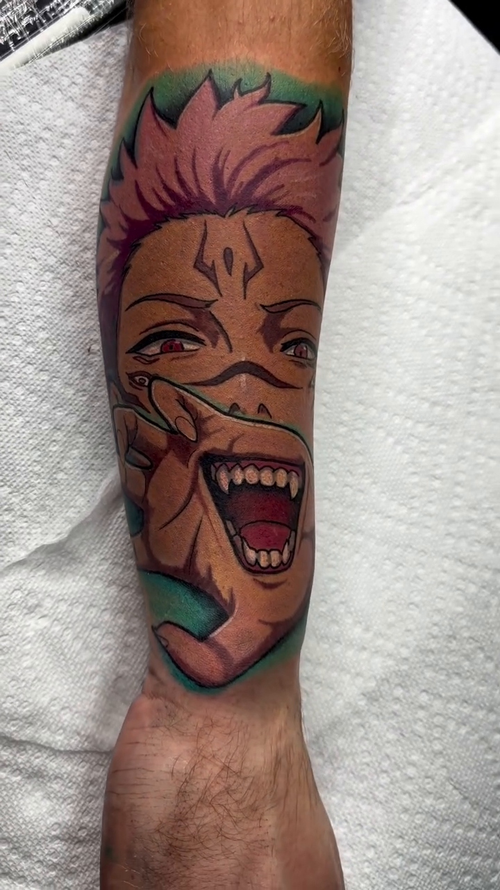 Tattoo by @barbedwireinktattoos — anime