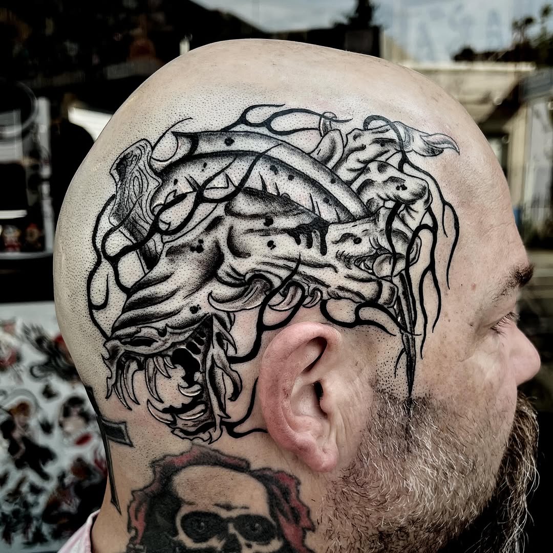 Tattoo by @joncrooktattoo — blackwork, black_and_grey