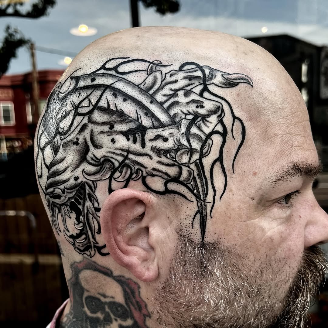 Tattoo by @joncrooktattoo — blackwork, black_and_grey