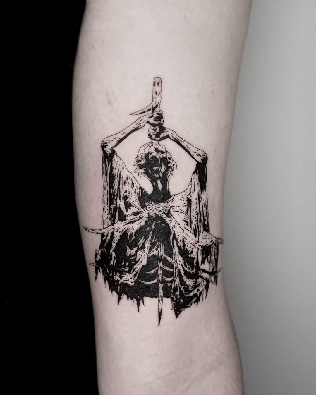 Tattoo by @caesar_tattooer — blackwork, illustrative