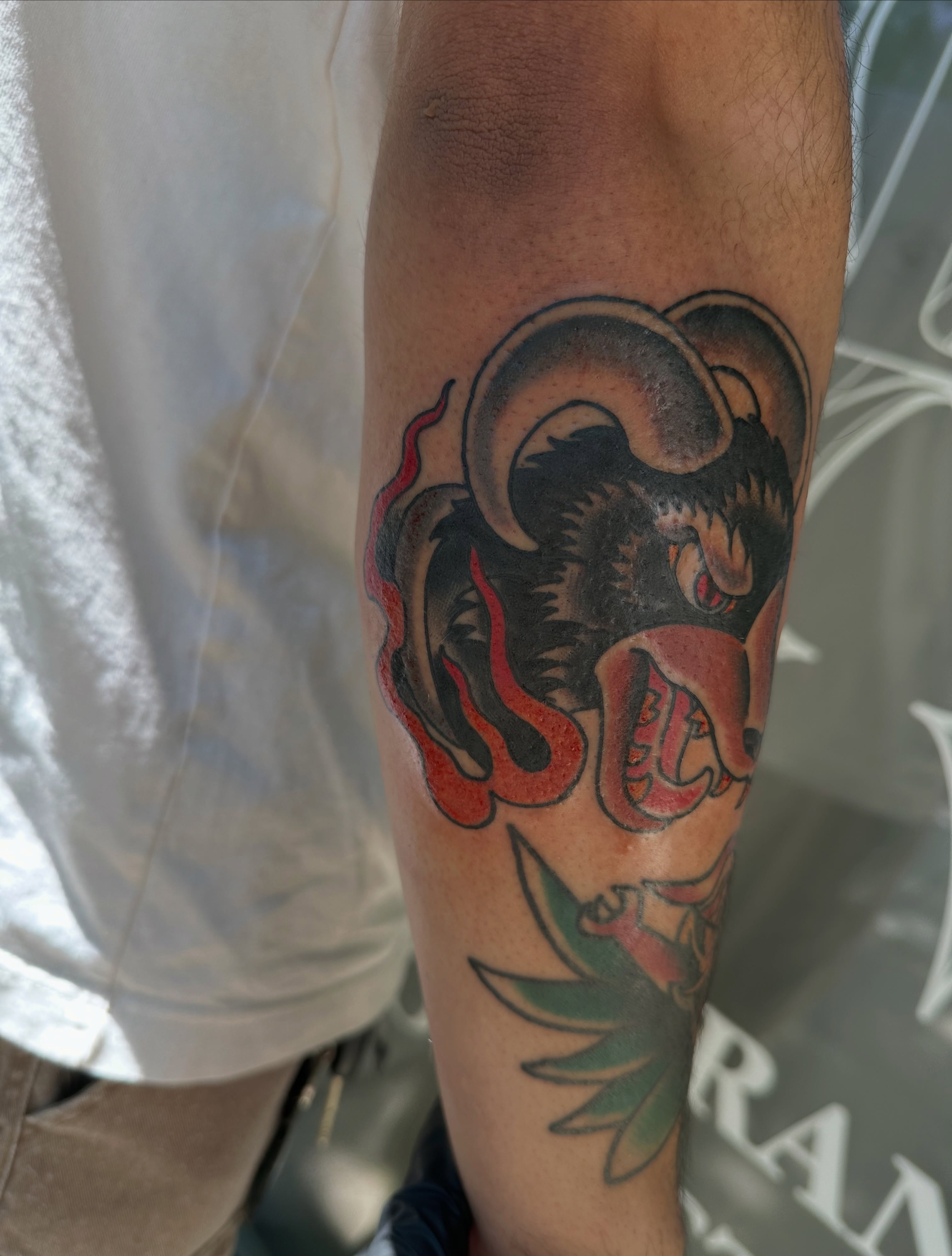 Tattoo by @andyisashark — american_traditional, black_and_grey