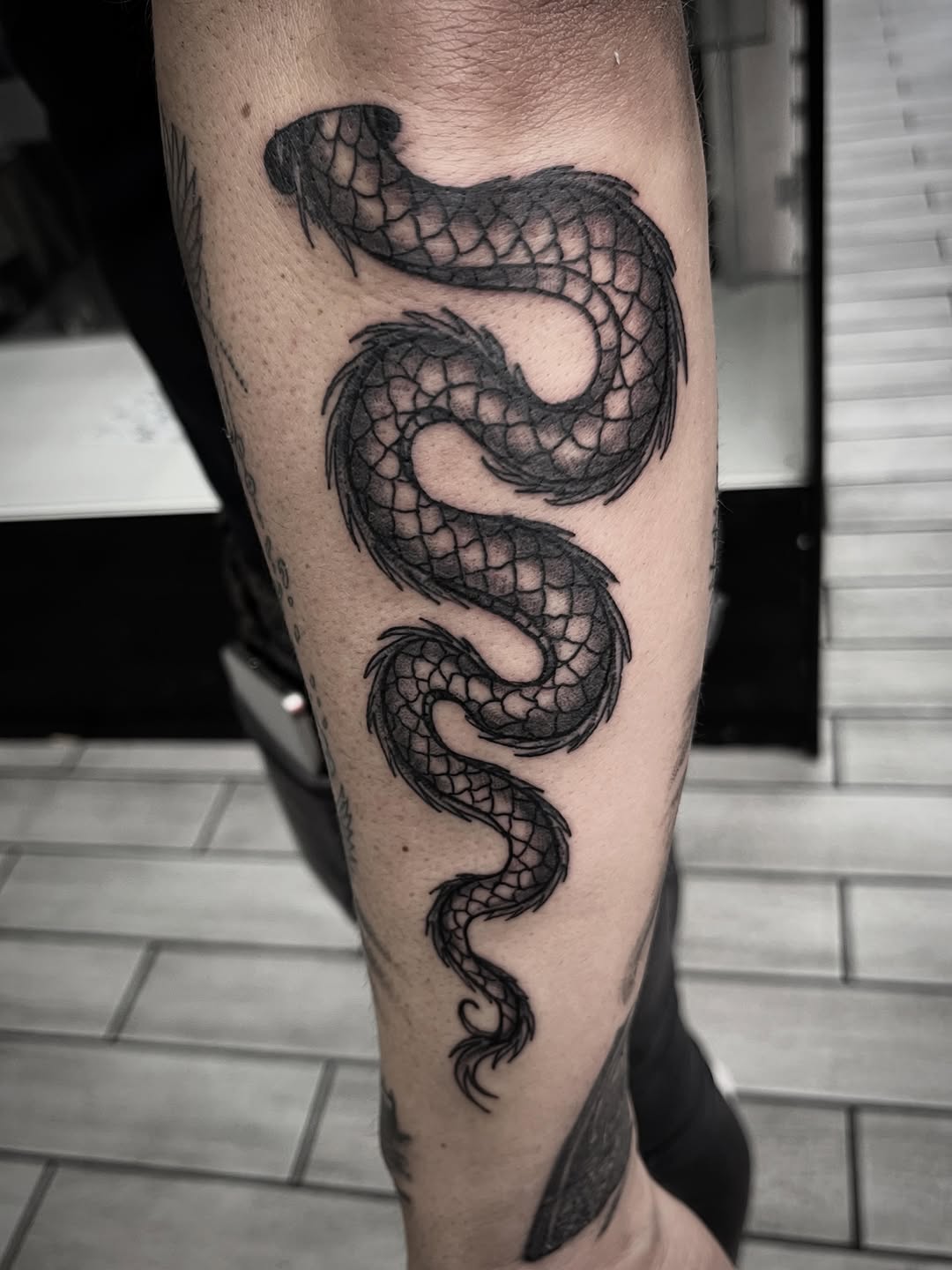 Tattoo by @seangallaghertattoos — black_and_grey, japanese_irezumi