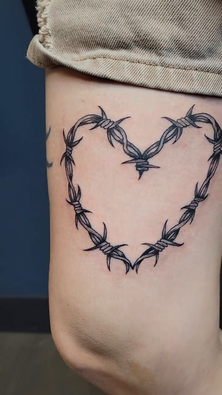 Tattoo by @cryingwoof — black_and_grey, fine_line