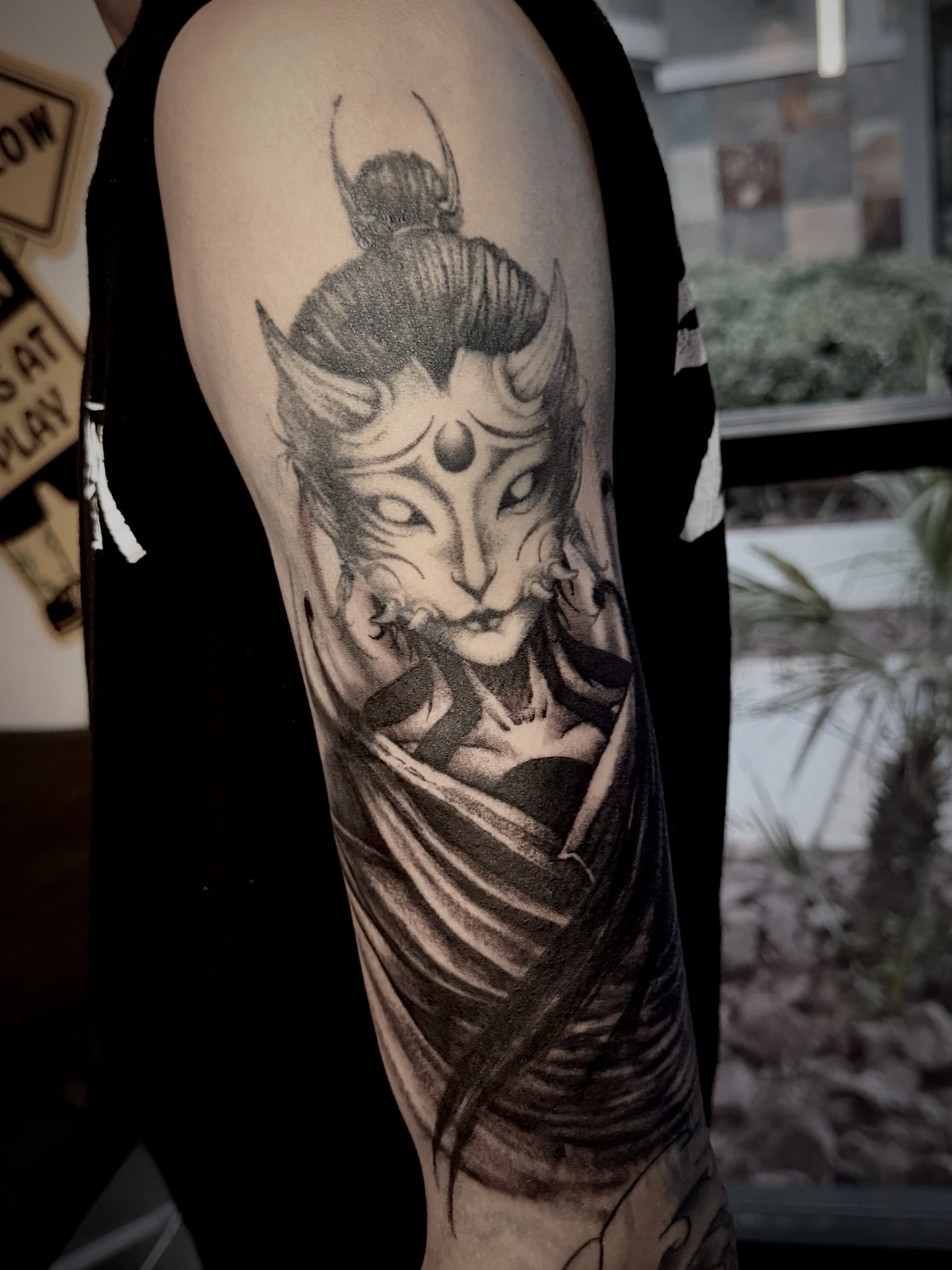 Tattoo by @hoodyink — dotwork, realism