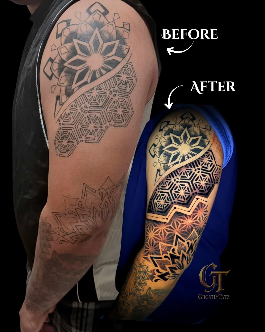 Geometric mandala geometric tattoo on the forearm by El Salvador Tattoo Artist