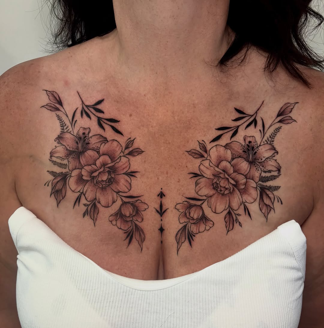 Tattoo by @aannamosity — fine_line, black_and_grey