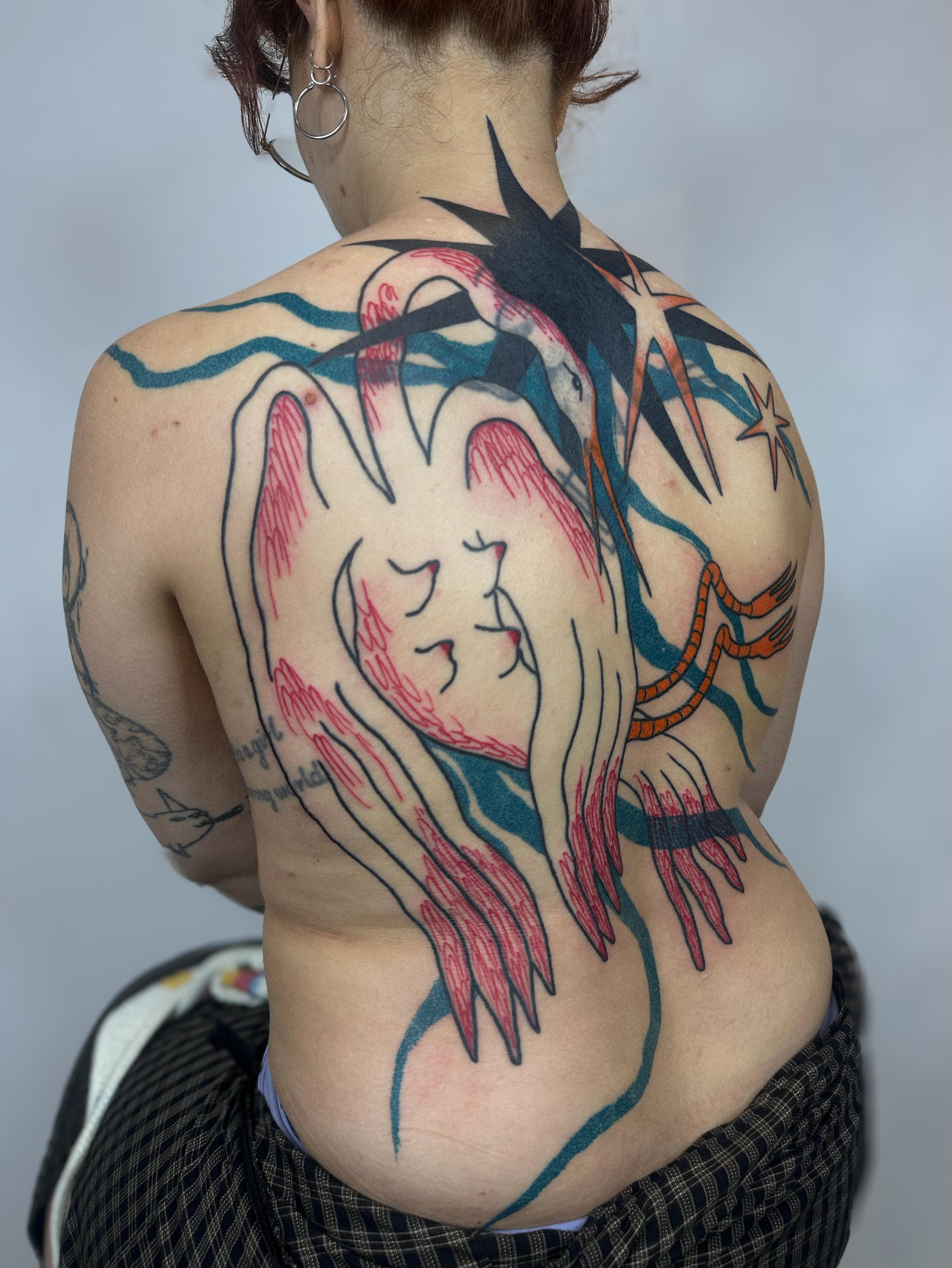 Tattoo by @kyklothymia — american_traditional, dotwork