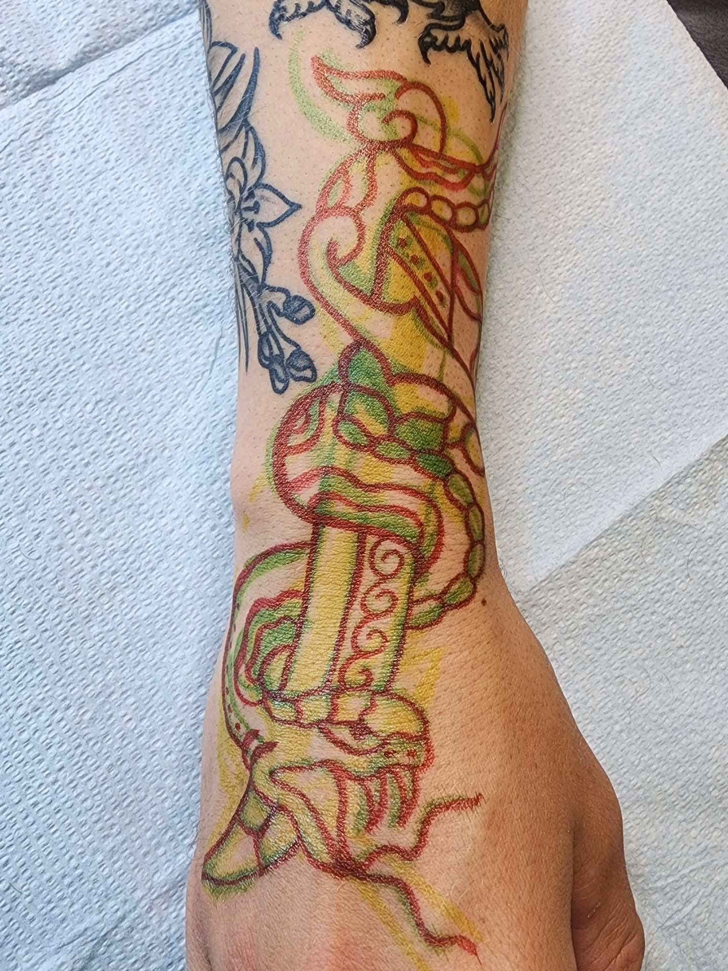 Tattoo by @badnews.tattoos — new_school, ornamental